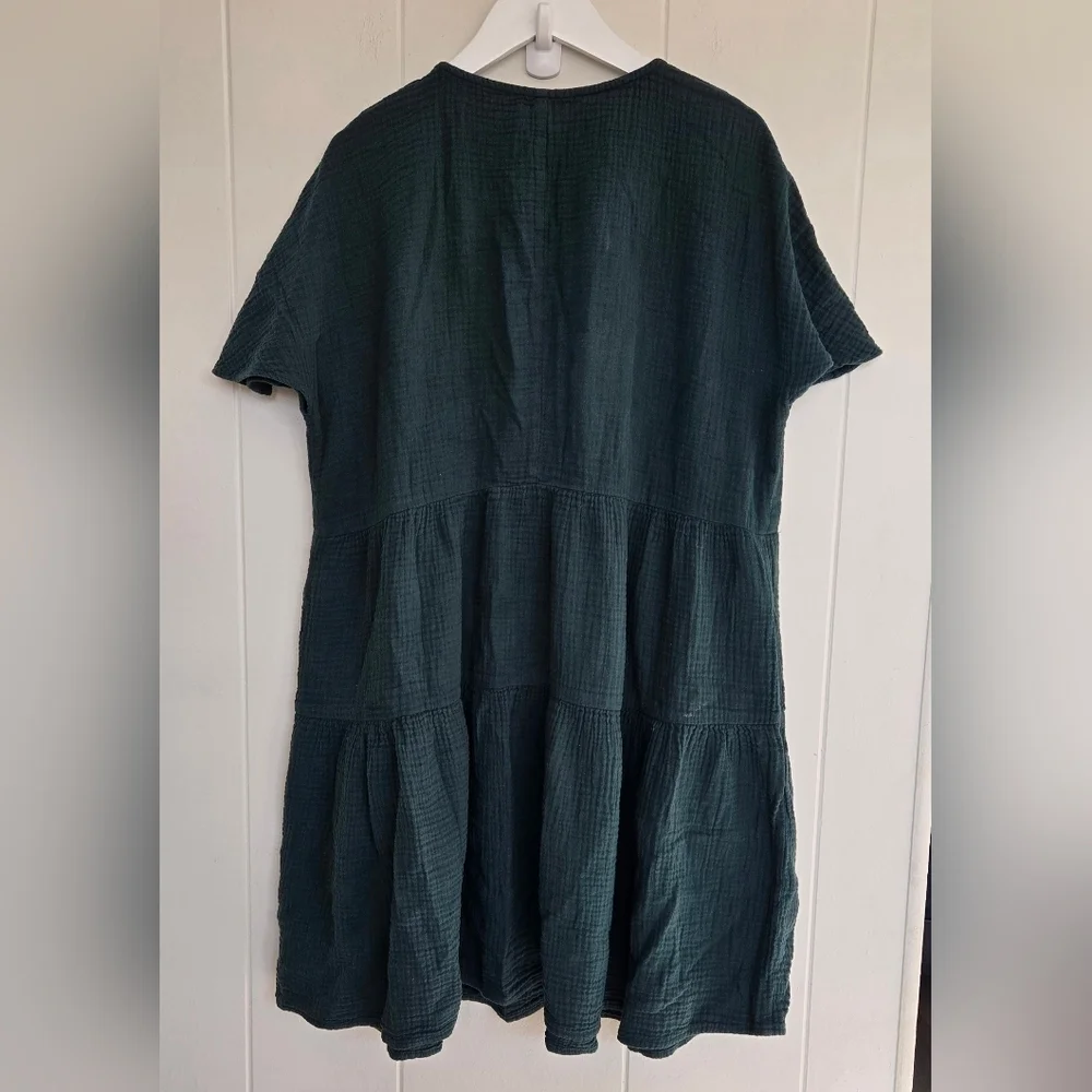Madewell Lightspun Popover Tiered Mini Dress Size M - Picture 10 of 14